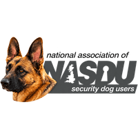NASDU trained security dog handlers badge